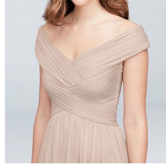 Celebrate DS Studio Off the Shoulder Mesh Maxie Marine Navy Sz6 NWT IN PACKAGING - Picture 2 of 6